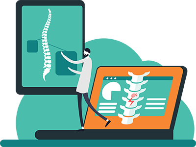A chiropractor using the best EMR software for chiropractors